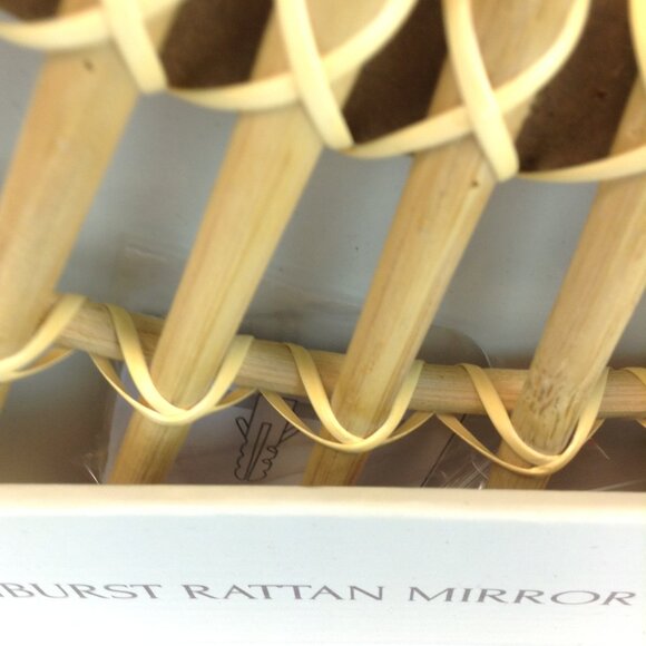 Rattan Sunburst Mirror New in Box 40cm x 2cm Boho Decor - Picture 12 of 16